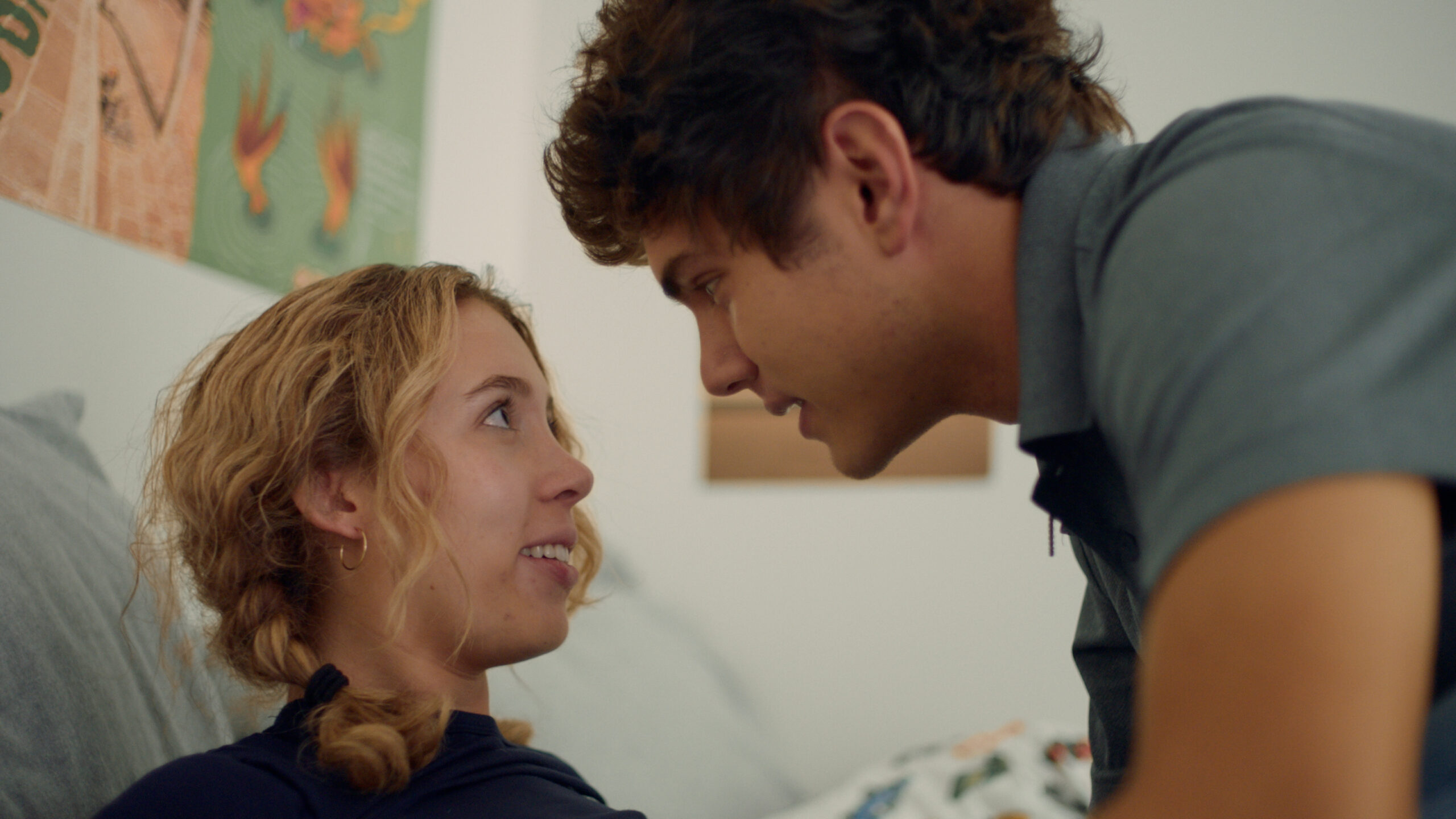 Emma Parks and Ben Krieger in Callie Carpinteri's Tribeca coming-of-age comedy-drama short, Dirty Towel