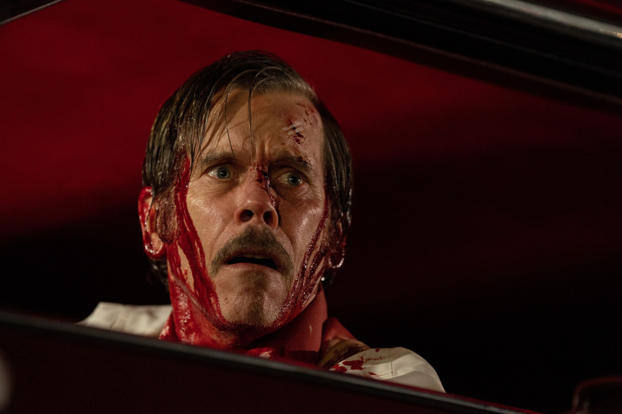 Kevin Bacon in Ti West's A24 slasher horror crime film, MaXXXine