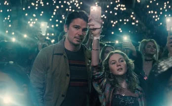 Josh Hartnett and Ariel Donoghue in M. Night Shyamalan's black comedy crime thriller film, Trap