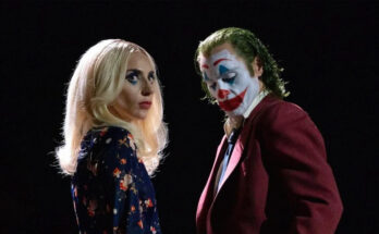 Lady Gaga as Harley Quinn and Joaquin Phoenix as Arthur Fleck in Todd Phillips and Scott Silver's Joker Folie a Deux