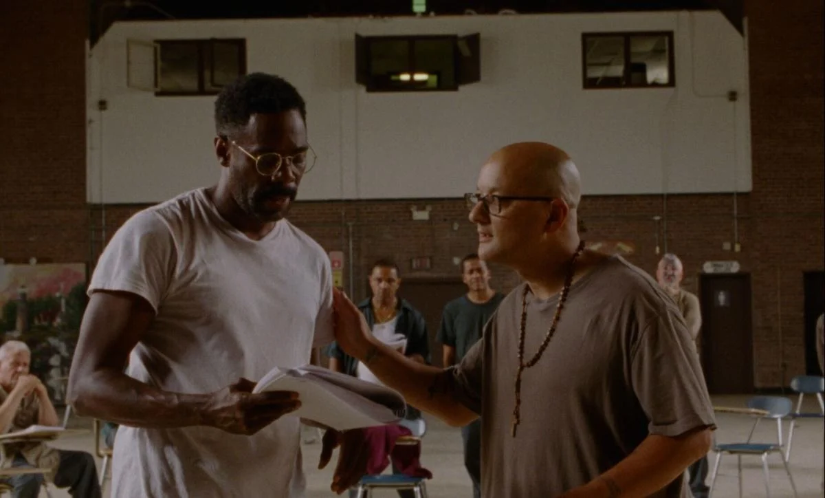 Colman Domingo as Divine G and Sean San Jose as Mike Mike in the A24 drama film, Sing Sing