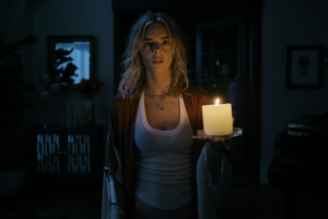 Samara Weaving in Jimmy Warden's psychological comedy thriller film, Borderline