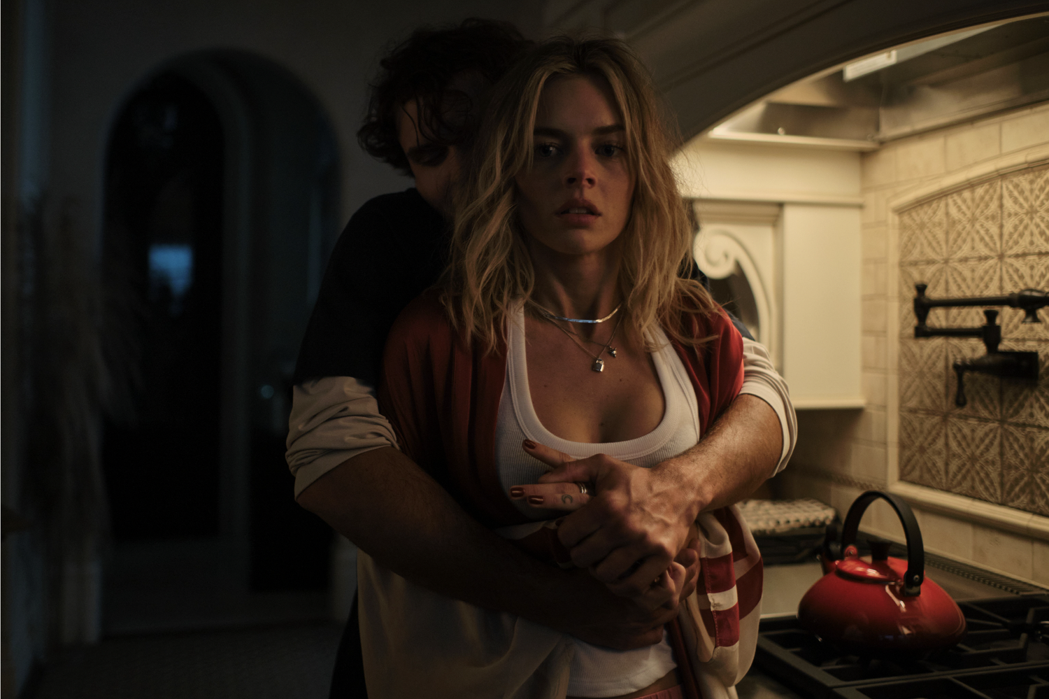 Ray Nicholson and Samara Weaving in Jimmy Warden's psychological comedy thriller film, Borderline