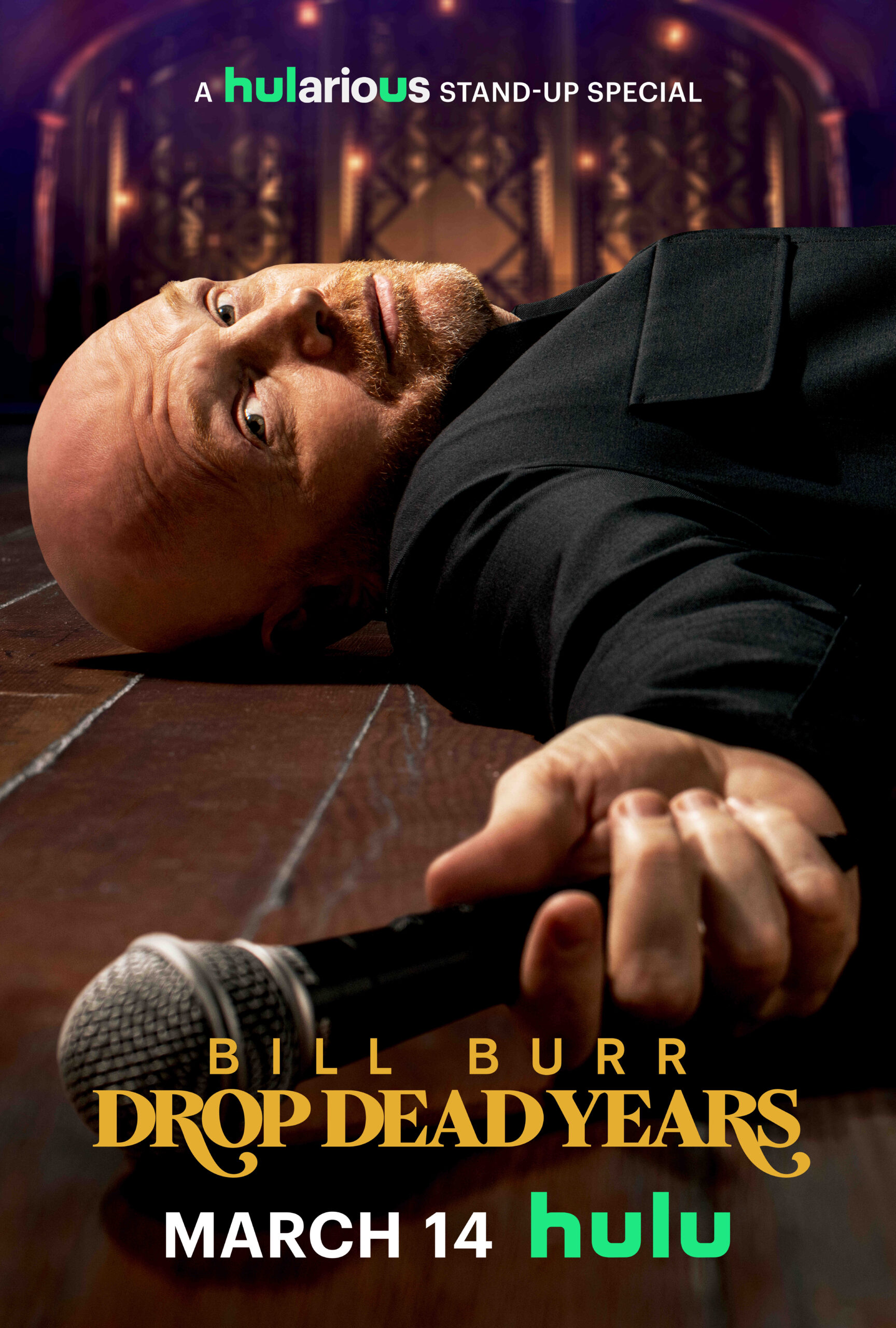 Key art from the Hulu stand up comedy special, Bill Burr Drop Dead Years