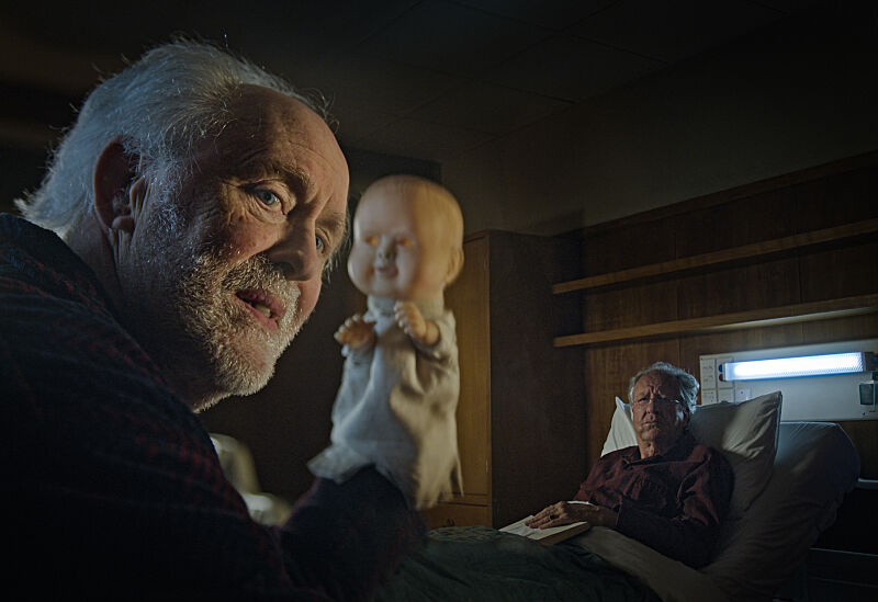 John Lithgow and Geoffrey Rush in James Ashcroft and Eli Kent's IFC Films and Shudder psychological horror mystery thriller film, The Rule of Jenny Pen